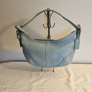 Vintage Coach 9541 Blue Leather SoHo Mini Hobo Bag